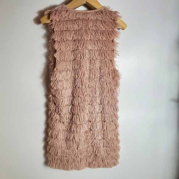 WAYF Blush Pink Fringe Vest Size S - Picture 3 of 6